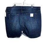 Vigoss Women's Marley Mid Rise Denim Shorts Size 24W Dark Wash Stretch Photo 1