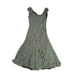 Talbots Vintage Y2K Petite 8 Silk Slip Drop Waist Midi Dress Chiffon Brown Fairy Photo 3