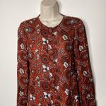 ALC Frank A.L.C Randi Mini Button front Dress Floral print Henna, Black, & White Photo 3