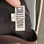 Vintage Collezioni Italy Velvet Burnout Semi Sheer Silk Top Medium Leaves Brown‎ Brown Photo 3