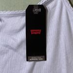 Levi's Tank Top Womens XL Light Blue Cropped Camisole Ribbed Bow Detail Casual Photo 3