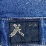 American Eagle  Blue Medium Wash Mid Rise Cotton Stretch Cutoff Jean Short Size 4 Photo 4