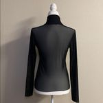 ZARA Black Sheer Mesh Turtleneck Long Sleeve Top – Size M Photo 6