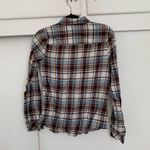 BP - . Plaid Button‎ Up Shirt Size S Top Blue Plaid Long Sleeve Women's Layer Photo 4