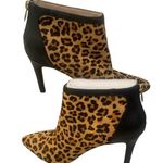 Adrienne Vittadini  | Animal print calf hair heeled ankle boots size 8 Photo 0