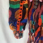 Farm Rio Tropical Shades size large new smocked long sleeve dress mixed midi mul Photo 9