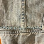 Roxy  Denim Vest/Front Pockets/Embroidered front & Back Size Lg-NWTS Photo 2