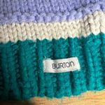 Burton  Striped Knit Beanie Hat Pom Pom Winter Warm Snowboard Ski Womens Photo 1