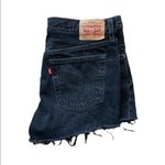 Levi's Levi Strauss 501 fly button black distressed jean shorts Photo 1
