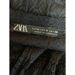 ZARA  Women's Black Knit Lace Smocked Peplum Sleeveless Cami Crop Tank Top Size M Photo 2