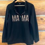 Mama Leopard Pullover Sweatshirt 1/4 Zip Photo 0