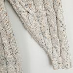 st. john's bay Vintage Womens M Beige Marled Cable Knit Thick Sweater Fisherman Photo 8