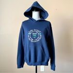 Gildan  | Navy Blue Girl Scouts Kangaroo Pocket Hoodie Sweatshirt Sz S Photo 1