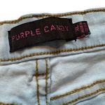 Purple Candy Unique Denim High Rise Extreme Distressed Flares Light Wash, Sz XL Blue Photo 12