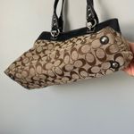 Coach y2k  Penelope Signature Canvas Leather Trim Tote Shoulder Bag Brown Black Photo 6