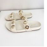 Larroudé Milan Slide In Ivory Leather 9.5 ivory leather Photo 3