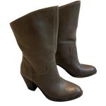 Lucky Brand  Emberleigh Brindle Taupe Leather Heeled Boot Photo 2