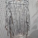 Lavender Brown  White Blue Stripe V Neck Kimono Sleeve Tunic Top Size M Photo 6