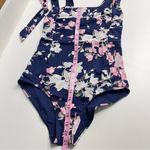 Imperfect Une Piece luxury swimsuit removable bows one piece blue pink floral 6 Photo 6