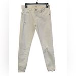 MOUSSY VINTAGE
Kelley Distressed Tapered Crop Jeans In White Size 27 Photo 3