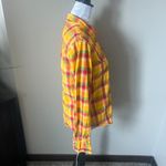 Ralph Lauren Denim Supply Top Shirt Button Up Size Large Womens Pearl Snap Plaid Orange Photo 2