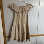 Saks 5th Avenue Saks Fifth Avenue Beige and White Striped Dress Size 2 Photo 2