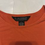 Dialogue  Silk Orange Tank Top Plain Womens 1X Spring Casual Basic Essential Photo 1