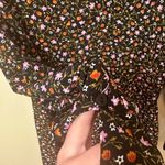 ZARA  Floral Print Long sleeve Mini Dress Black S Photo 2