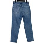 ZARA  Relaxed High Rise Straight Wide Leg Stretch Jeans 6 Medium Blue Wash #4066 Photo 10