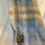 Samuel Tweed & Co Vintage Royal Scot Mohair Blue Knit Wool Scarf Unisex One Size Photo 13