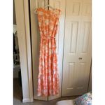Pink Lily  Coral Floral Maxi Dress Size Large Fully Lined Resort Cruise Dress Photo 6