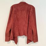 BB Dakota Faux Suede Waterfall Jacket Blazer Women's XL Brown Boho Vegan Photo 5