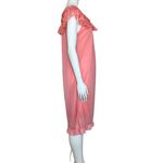 Handmade Vintage 60s Coral Peignoir Nightgown Coquette Lace Midi Slip S/M Retro Pink Photo 5