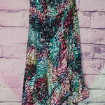 Poetry RUFFLE TUBE TOP STRAPLESS ASYMMETRIC BOLD WATERCOLOR ABSTRACT DRESS SMALL Photo 0