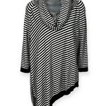 Kenneth Cole Cotton Cowl Neck Women Stripes Sweater Size XL Photo 0