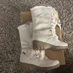 Natural Sport Lainey White Faux Fur Lace Up Design Boots Size 6 NWT Dr Scholl Brown Photo 1