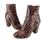 ALDO  Brown Snake Sock Mid Heel Boot Photo 2