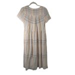 Madewell Linen Blend Clara Midi Dress Plaid Pockets Cottagecore Womens Small Photo 8