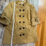 Anthropologie  Mustard Double-Breasted Pea has no tag , this has the measurements Photo 5