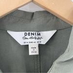 Miss Selfridge  DENIM Dress Size 10 Khaki Army Green Button Down Belt Mini Shirt Photo 3