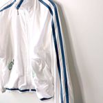 Kaelin Women's white 2 piece white with blue stripe sweatsuit size large Photo 9