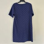 Old Navy NWT  Blue Black Polka Dot Short Sleeve Mini Shift Dress Large Tall Photo 4