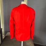Women's Red Light Weight Blazer Jacket One Button Closure Size M (8) NWOT Red Size M Photo 3