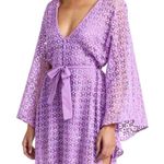 SUNDRESS Helene Crochet Sequins Kaftan, Lavender, XS/S Purple Photo 1