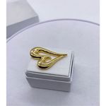 Vintage golden heart pin with gift box Gold Photo 1