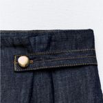 ZARA WIDE LEG DENIM EFFECT LINE BLEND PANTS Photo 3