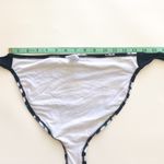 Skye Black White Teal Abstract Stripe Side Tie Bikini Bottoms NWT XL Lined Photo 8