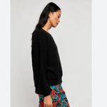 Free People Found My Friend Pullover Black Sz Small Cotton Blend Sweatshirt Photo 1