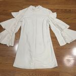 Alexis Tiered flared long sleeves London mini ivory Dress XS Photo 10