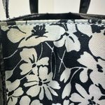 Burberry Vintage Floral Tote Bag Black White Photo 8